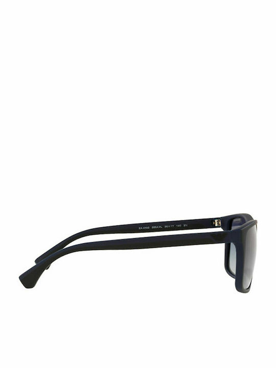 Emporio Armani Men's Sunglasses with Black Plastic Frame and Blue Gradient Lens EA4033 58644L