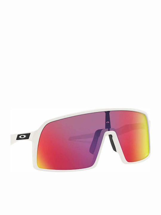 Oakley Sutro Men's Sunglasses with White Plastic Frame and Red Lens OO9406-06