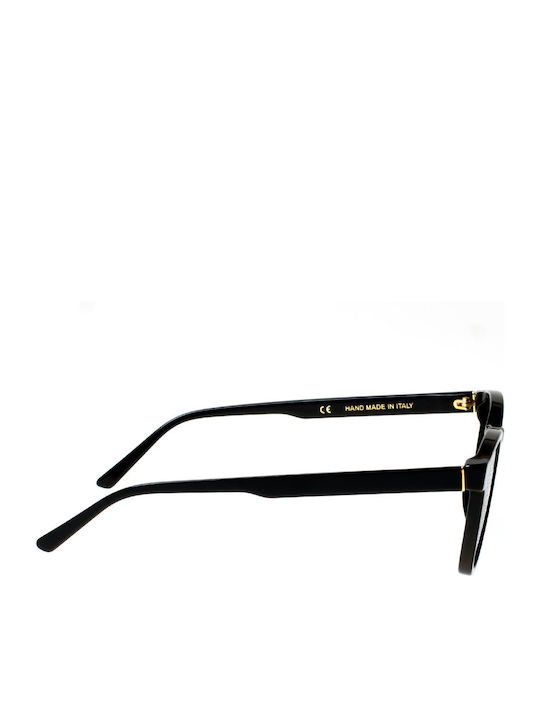Retrosuperfuture Unico Herren Sonnenbrille mit Schwarz Kunststoff Gestell und Schwarz Linse