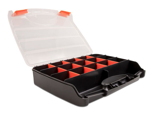 DeLock Tool Compartment Organiser 17 Slot Adjustable Black 32x25.5x6cm