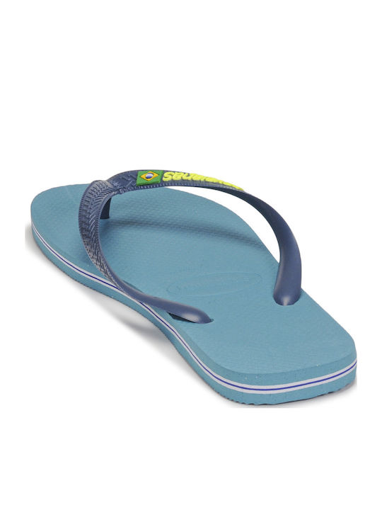 Brasil Logo Men's Flip Flops Blue