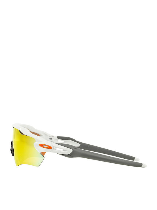 Oakley Radar Ev Path Ανδρικά Γυαλιά Ηλίου με Λευκό Κοκκάλινο Σκελετό και Πορτοκαλί Καθρέφτη Φακό OO9208-16
