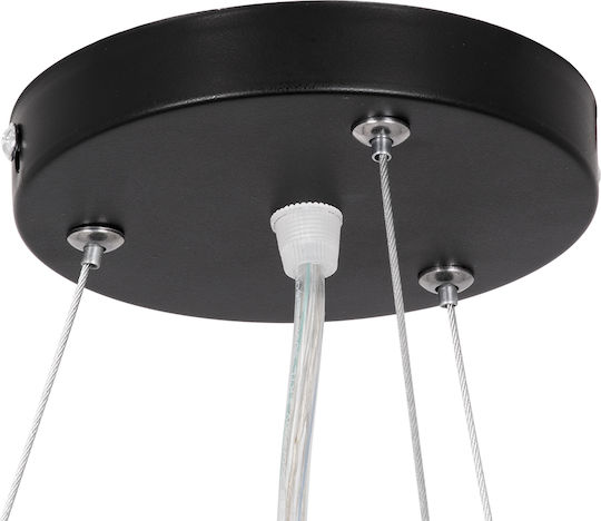 GloboStar Casper Black LED Ceiling Light with Warm to Cool White Light 45x45cm