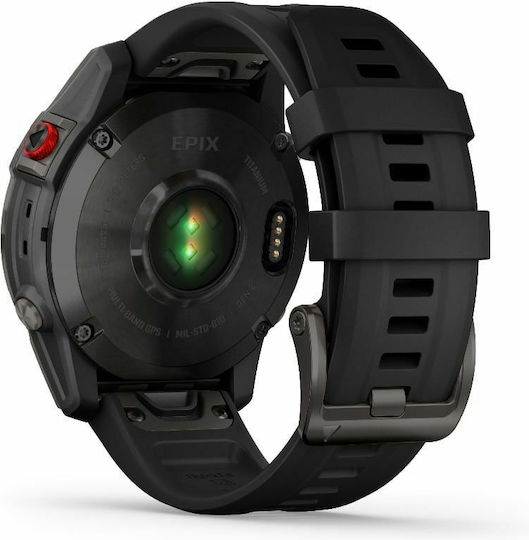 Garmin Epix (Gen 2) Sapphire Titanium 47mm Waterproof Smartwatch with Heart Rate Monitor (Black Titanium)