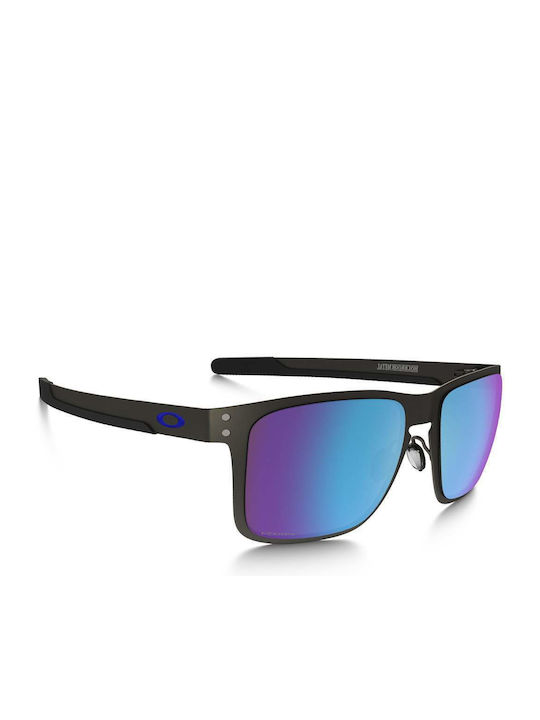 Oakley Holbrook Метални Мъжки Слънчеви Очила с Сив Метален Рамка и Сини Поляризирани Огледални Стъкла OO4123-07