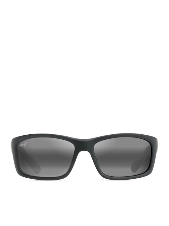 Maui Jim Men's Sunglasses with Black Plastic Frame and Black Polarized Lens