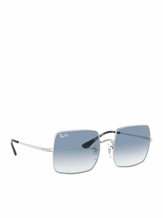 Ray Ban Square Γυναικεία Γυαλιά Ηλίου με Ασημί Μεταλλικό Σκελετό και Μπλε Ντεγκραντέ Φακό RB1971 9149/3F