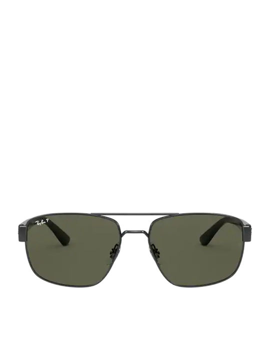 Ray Ban Ochelari De Soare Pentru Bărbați Cu Ramă Argintie Și Lentile Verzi Polarized RB3663 004/58