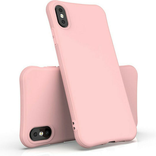 Hurtel Back Cover Σιλικόνης Ροζ (iPhone XS Max)