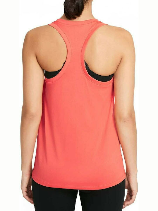 Nike Dri-Fit Αμάνικη Γυναικεία Αθλητική Μπλούζα Πορτοκαλί