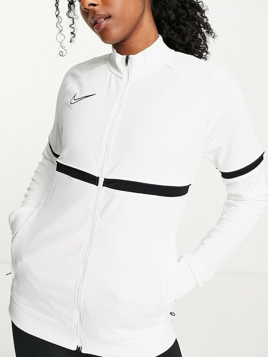 Dri-Fit Academy 21 Damen Sweatshirtjacke Weiß