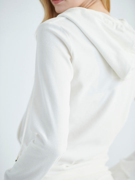 Women's Sweatshirt Jacket Velvet Hooded Ice Marl
