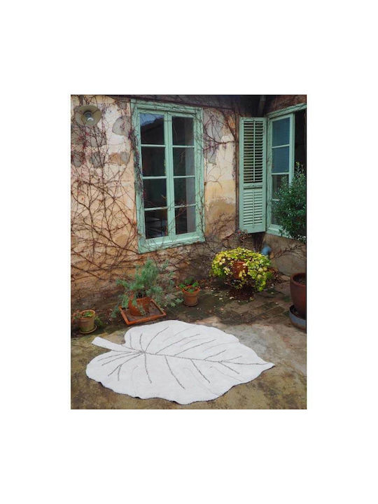 Lorena Canals Handmade Kids Cotton Rug Monstera 120x180cm Natural