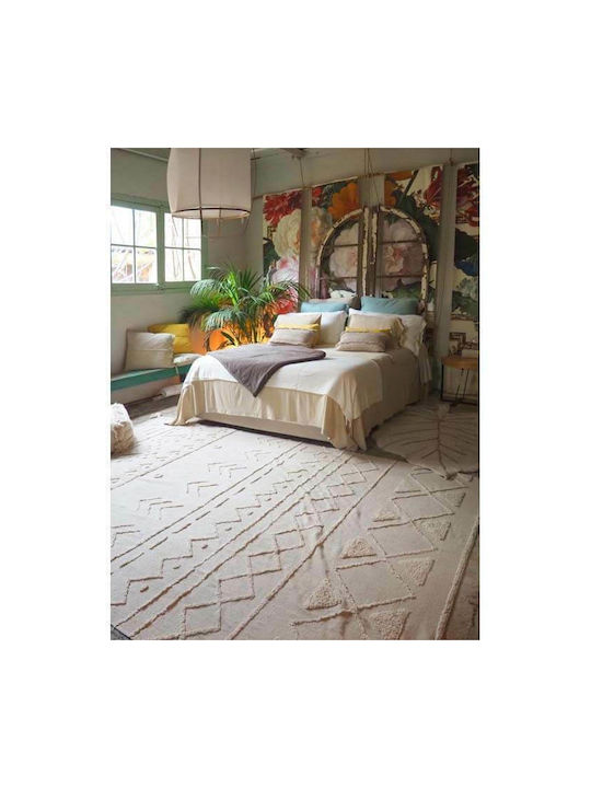 Lorena Canals Handmade Kids Cotton Rug Monstera 120x180cm Natural