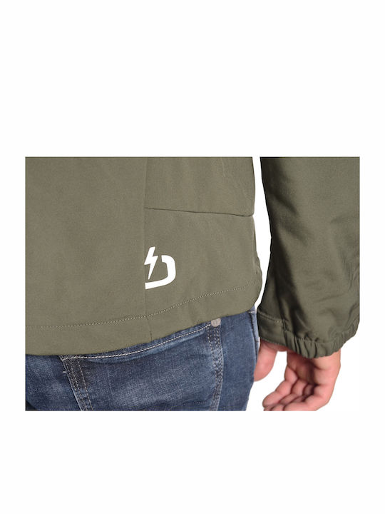 Winter Jacket Softshell Waterproof and Windproof Army Green