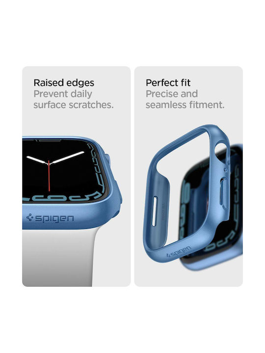 Spigen Thin Fit Plastic Case Metallic Blue for Apple Watch 45mm