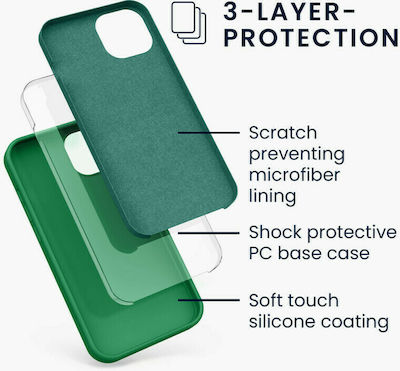 KWmobile Rubberized Silicone Back Cover Pixie Green (iPhone 13)