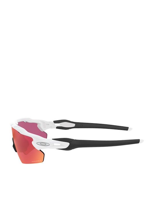 Oakley Radar Ev Pitch Men's Sunglasses with White Plastic Frame and Red Mirror Lens