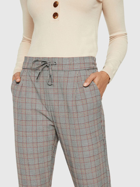 Damen Stoff Hose mit Gummizug Geprüft Gray