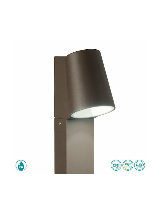 Ondaluce Owen Outdoor Floor Lamp Small Post 6W with Natural White Light IP44 Brown