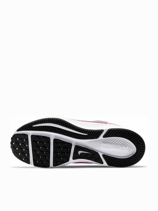 Varsity Leather PSV Kids Sports Shoes Running with Hoop & Loop Closure White