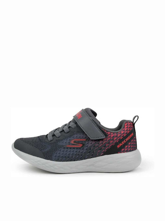 Go Run Kids Sports Shoes Running with Hoop & Loop Closure Gray