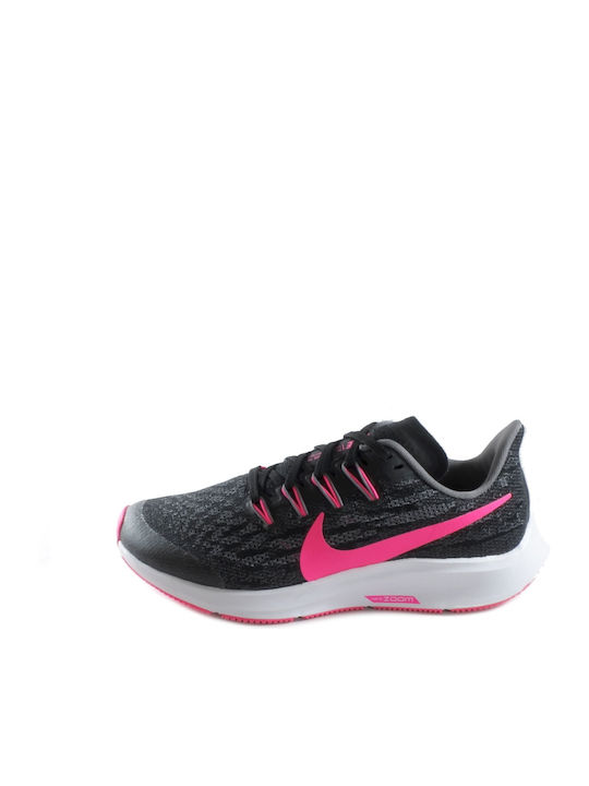 Air Zoom Pegasus 36 Αθλητικά Παιδικά Παπούτσια Running με Κορδόνια Black / Hyper Pink / Gunsmoke