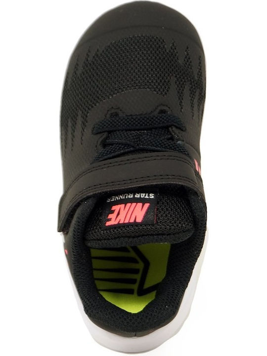 Star Runner TDV Kids Sports Shoes Running with Hoop & Loop Closure Black