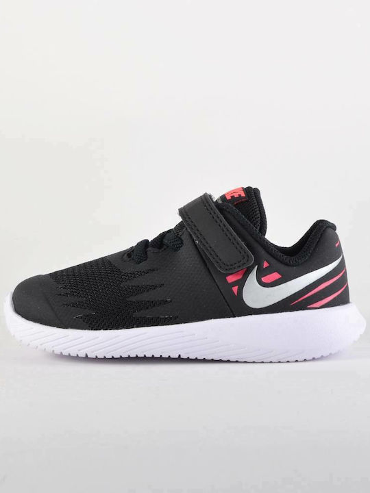 Star Runner TDV Kids Sports Shoes Running with Hoop & Loop Closure Black