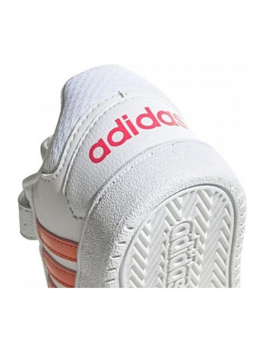 Hoops 2.0 CMF I Incaltaminte Sport Copii Baschet Cu Închidere Hoop & Loop Alb Nor / Roz Real