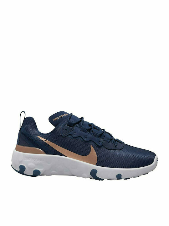 Renew Element 55 GS Kids Sports Shoes Running with Laces Navy Blue