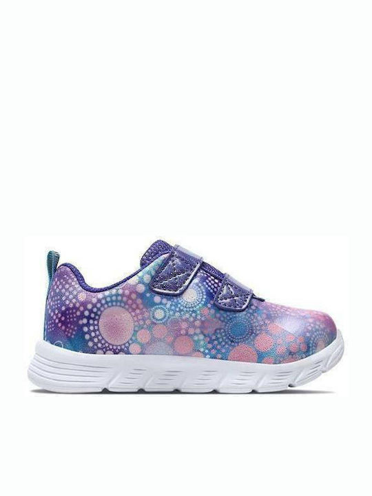 Comfy Flex Dainty Dash Kids Sports Shoes Running with Hoop & Loop Closure Purple
