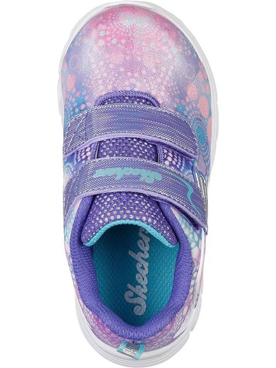 Comfy Flex Dainty Dash Kids Sports Shoes Running with Hoop & Loop Closure Purple