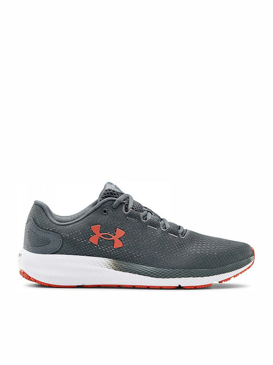 Kids Sports Shoes Running Grade School UA Charged Pursuit 2 Gray