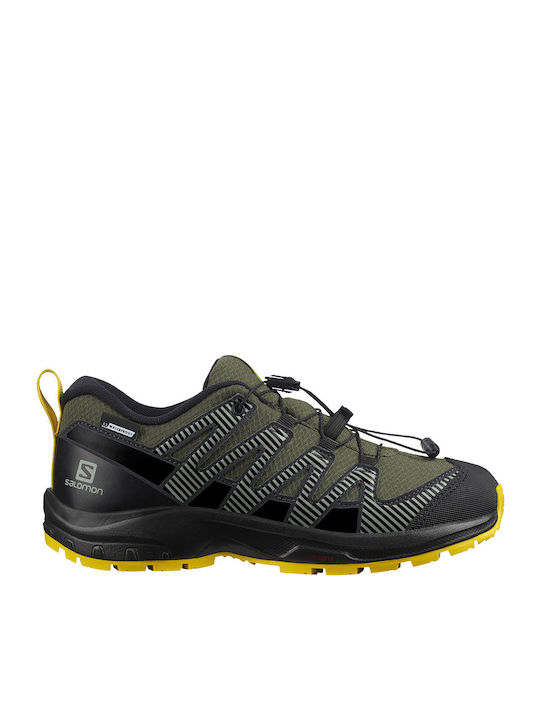Xa Pro V8 Waterproof Kids Sports Shoes Running with Laces Yellow