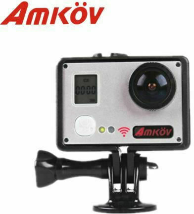 Amkov AMK7000S Action Camera 4K Ultra HD Underwater with Screen 2" and Wi-Fi Silver