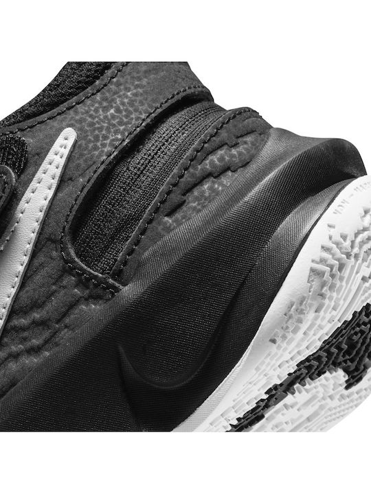 Hustle Team Hustle10 FlyEase Kids Sports Shoes Running with Hoop & Loop Closure Black / Volt / White / Metallic Silver