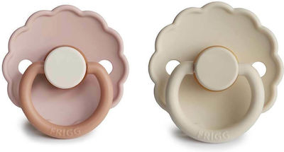 Frigg Pacifiers Rubber Daisy Biscuit Cream for 0-6 months 2pcs