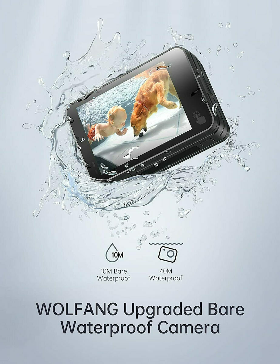 Wolfang GA420 Action Camera 4K Ultra HD με WiFi Μαύρη με Οθόνη Skroutz.gr