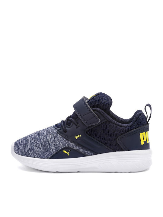 NRGY Comet V PS Kids Sports Shoes Running with Hoop & Loop Closure Navy Blue