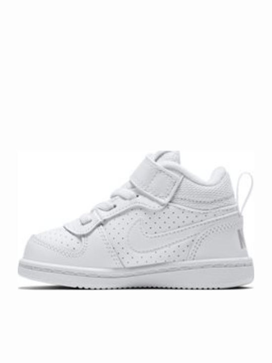 Court Borough Mid TDV Παιδικά Sneakers High με Σκρατς Λευκά