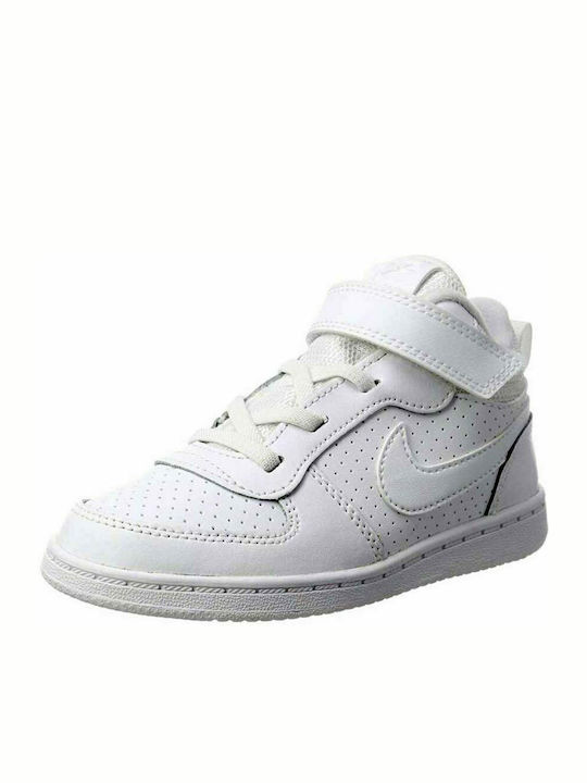 Court Borough Mid TDV Παιδικά Sneakers High με Σκρατς Λευκά