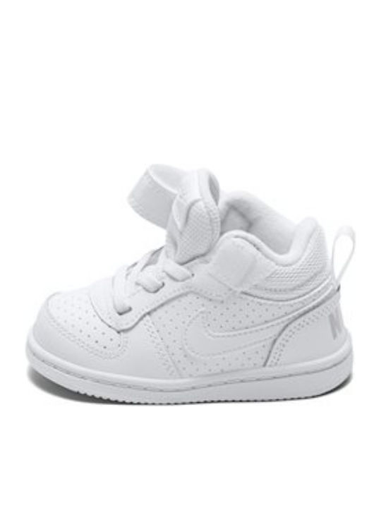 Court Borough Mid TDV Παιδικά Sneakers High με Σκρατς Λευκά