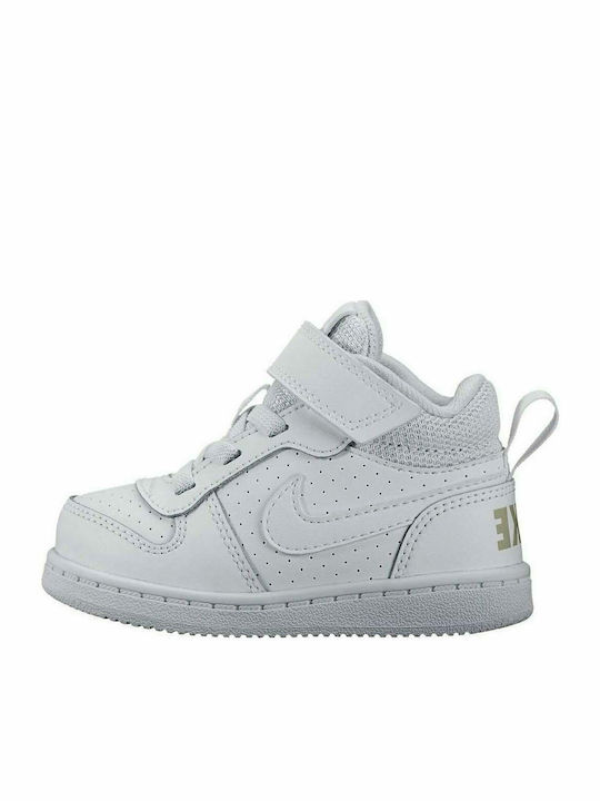 Court Borough Mid TDV Παιδικά Sneakers High με Σκρατς Λευκά