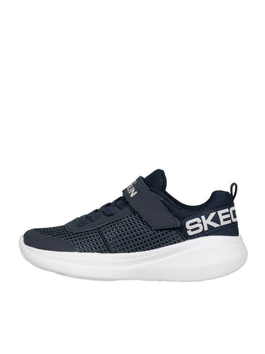 Tharo Kids Sports Shoes Running with Hoop & Loop Closure Navy Blue