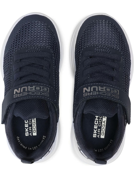 Tharo Kids Sports Shoes Running with Hoop & Loop Closure Navy Blue