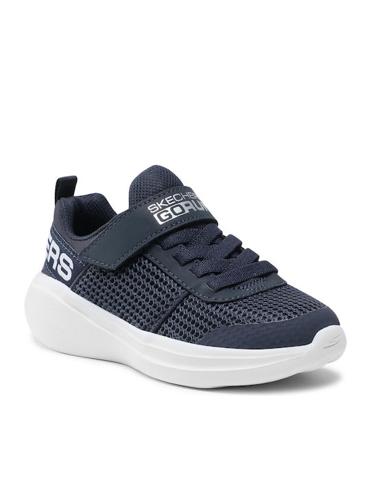 Tharo Kids Sports Shoes Running with Hoop & Loop Closure Navy Blue