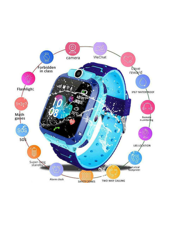 SPM Kids Digital Watch with GPS and Rubber/Plastic Strap Blue