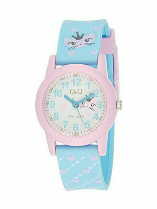 Q&Q Kids Analog Watch with Rubber/Plastic Strap Light Blue