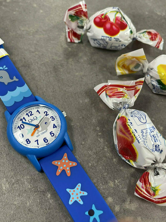 Q&Q Kids Analog Watch with Rubber/Plastic Strap Blue